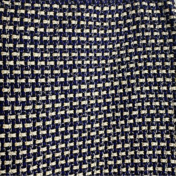 J Crew Postage‎ Stamp Tweed Mini Skirt Women's 10 Navy Lined Silk Blend Workwear - Picture 5 of 6